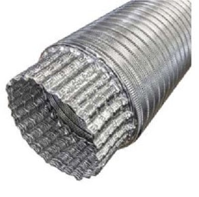 BUILDERS BEST Builders Best 11491 Semi-rigid Flex Aluminum Duct 4 in 8 Ft