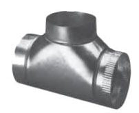 SEAL-TITE Seal-tite 217-10 Round Duct Tee Joint 10 in Crimp on Run