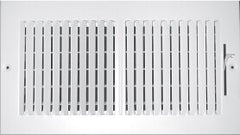 RECTORSEAL Rectorseal 102M12X6 White Ceiling Sidewall Register 12x6