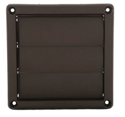 FAMCO Famco LH7BR Louvered Wall Vent Plastic Brown 7 in