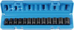 GREY PNEUMATIC Grey Pneumatic 1213M 3/8 inches drive 13-piece standard metric impact socket set 6-point 7 mm to 19 mm