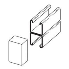 EATON B-LINE Eaton B-Line B822AGRY PVC End Cap 1.62in H x 1.25in L x 1.62in W