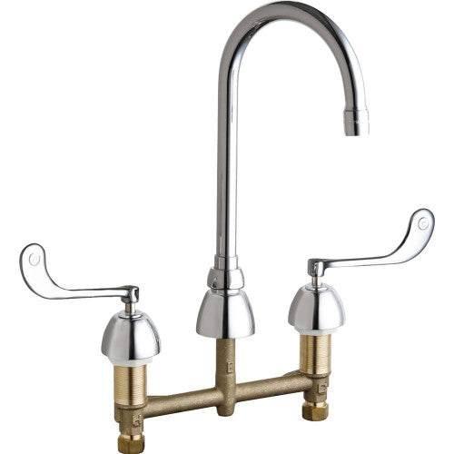 CHICAGO FAUCETS Chicago Faucets 786-E3-319XKABCP Deck-mounted Manual Faucet 2.2 GPM 8 inch Centers