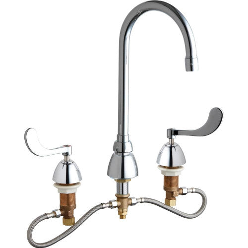 CHICAGO FAUCETS Chicago Faucets 786-HGN2AE35XKAB Deck-Mounted Manual Faucet Adjustable Centers 6-26 Inch 1.5 GPM