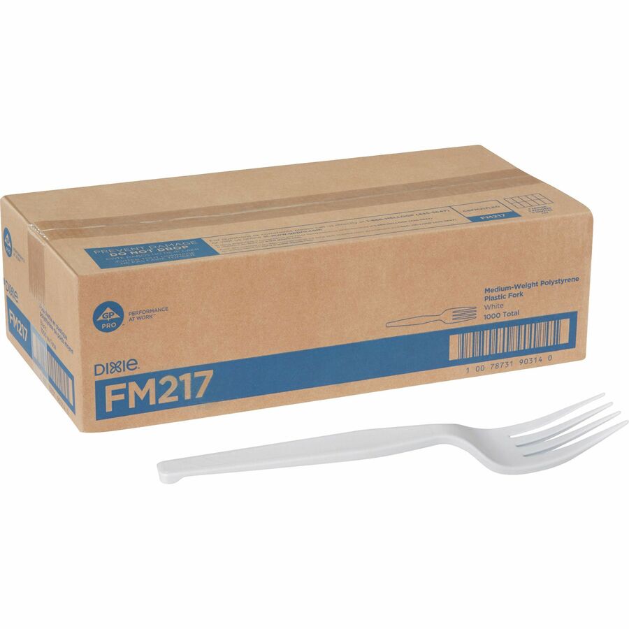 GEORGIA-PACIFIC Georgia-Pacific DXEFM217 Dixie medium-weight disposable forks grab-n-go 1 carton