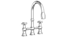 NEWPORT BRASS Newport Brass 2470-5462-26 Jacobean Kitchen Bridge Pull-Down Faucet 1.8 GPM