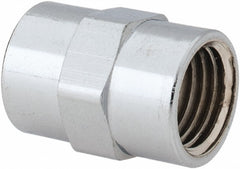 MERIT BRASS Merit Brass C111-04 Chrome Plated Brass Pipe Fitting Coupling 1/4 Inch NPT Female