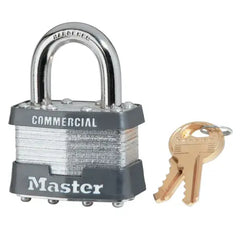 MASTER LOCK Master Lock 1KA-A389 4 Pin Tumbler Padlock Keyed Alike 5/16 in Dia, 3/4 in W x 15/16 in H Shackle, Pack of 6