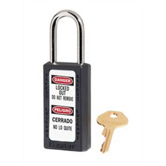 MASTER LOCK Master Lock 411BLK series 411 high security thermoplastic safety padlock 1 1/2 in
