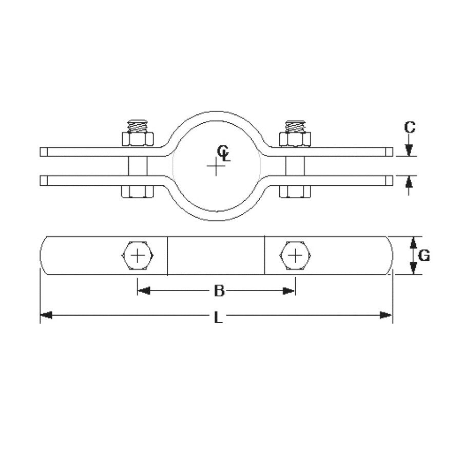 PHD MANUFACTURING Phd Manufacturing 5511200EG 551 12 Riser Clamp 12 inch