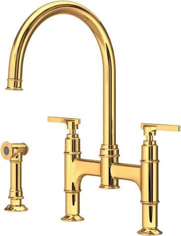 ROHL Rohl U.SB57D3LMULB Perrin & Rowe Southbank Bridge Kitchen Faucet 1.5 GPM 3 Faucet Holes