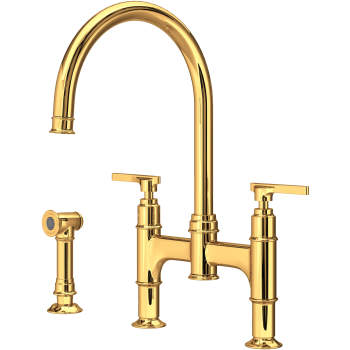 ROHL Rohl U.SB57D3LMULB Perrin & Rowe Southbank Bridge Kitchen Faucet 1.5 GPM 3 Faucet Holes