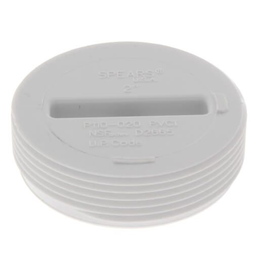 SPEARS Spears P110-020 2 PVC DWV Flush C/O Plug MPT
