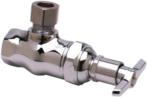 T&S BRASS T&S Brass B-1342 Loose Key Angle Stop 1/2 inches NPT Female Inlet, Outlet w/Compression Nut Fits 1/2 inches OD Tubing