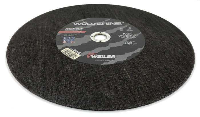 WEILER Weiler 56240 vortec pro cut-off wheel 14 inch x 3/32 inch 1 inch arbor hole 10 pack