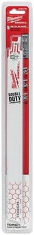 MILWAUKEE Milwaukee 48-00-5791 Metal Cutting Reciprocating Saw Blade, 12 In, 24 TPI, 5 Pack