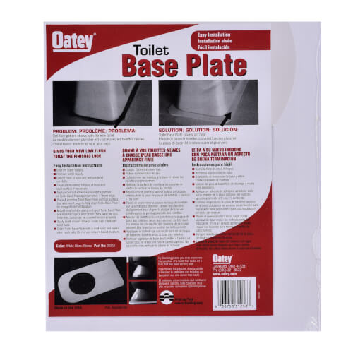 OATEY Oatey 31258 Square Nose Toilet Base Plate