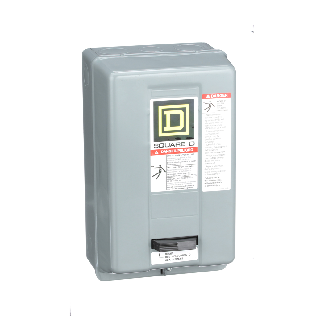 SCHNEIDER ELECTRIC Square D 8536SAG12V02H30S Non-Reversing Motor Starter 9A Size 00 120VAC Coil