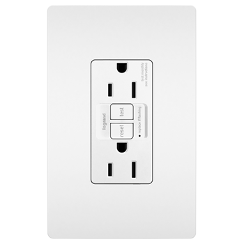 LEGRAND Pass & Seymour 1597NTLTRW Combination Tamper-Resistant 15A Self-Test Night Light/GFCI - White