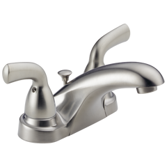 DELTA FAUCET Delta Faucet B2510LF-SS Foundations Two Handle Centerset Bathroom Faucet in Brilliance Stainless