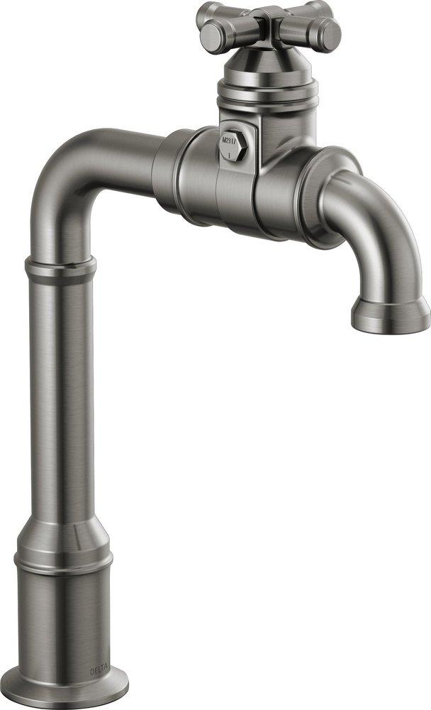 DELTA FAUCET Delta Faucet 1990LFC-KS Broderick Single Handle Bar Faucet in Black Stainless