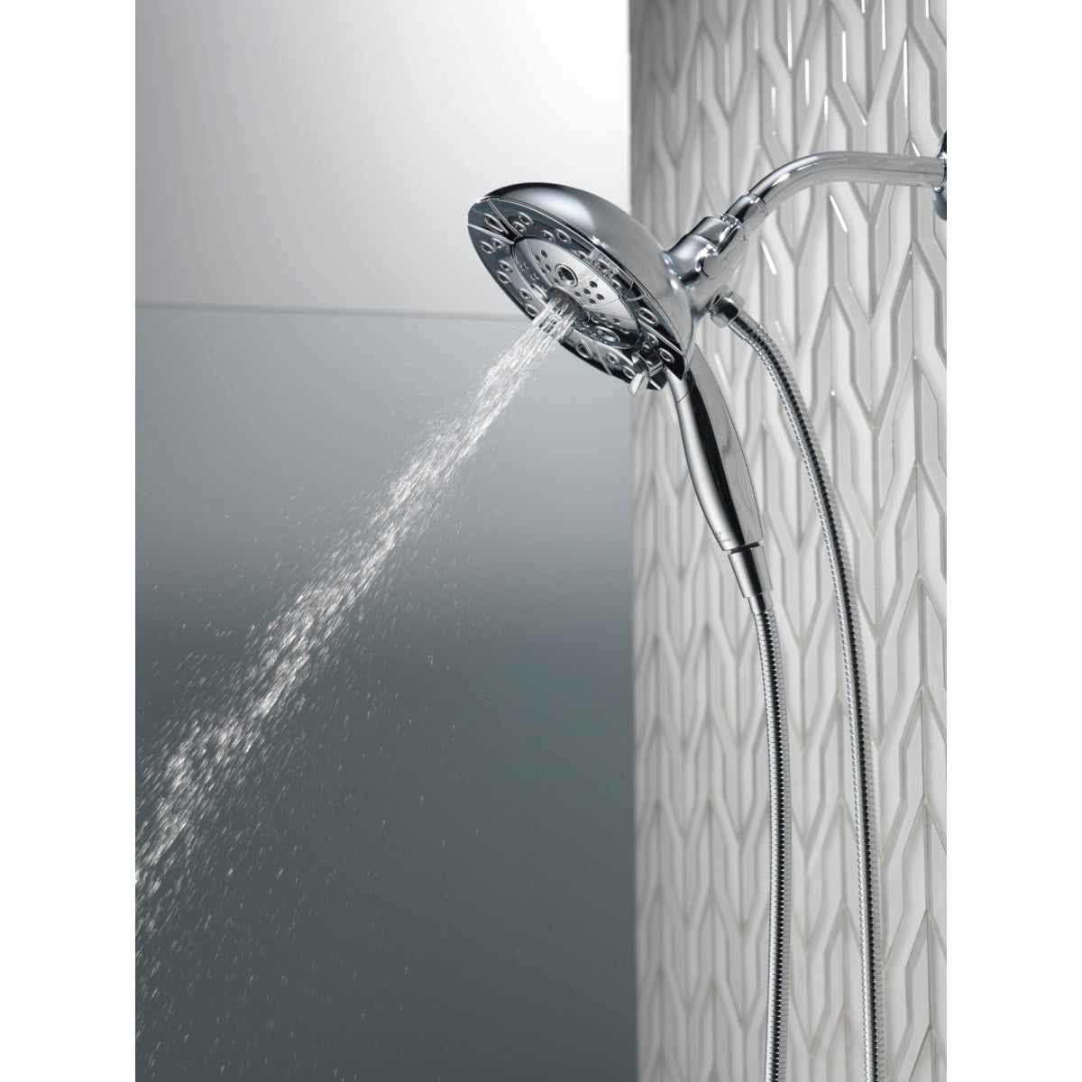 DELTA FAUCET Delta 58480-PR-PK Universal Showering Components: H2Okinetic® In2ition® 5-Setting Two-in-One Shower