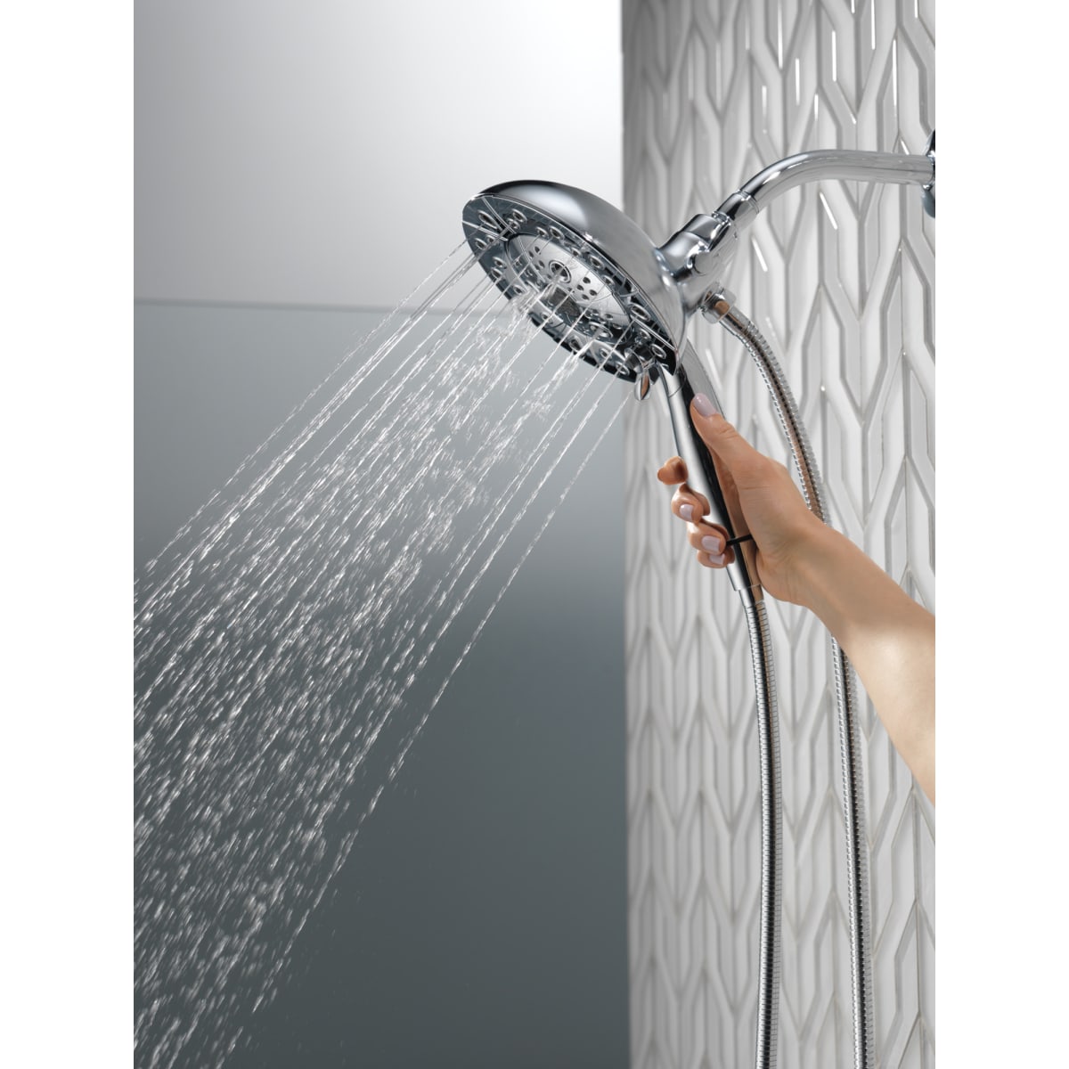 DELTA FAUCET Delta 58480-PR-PK Universal Showering Components: H2Okinetic® In2ition® 5-Setting Two-in-One Shower