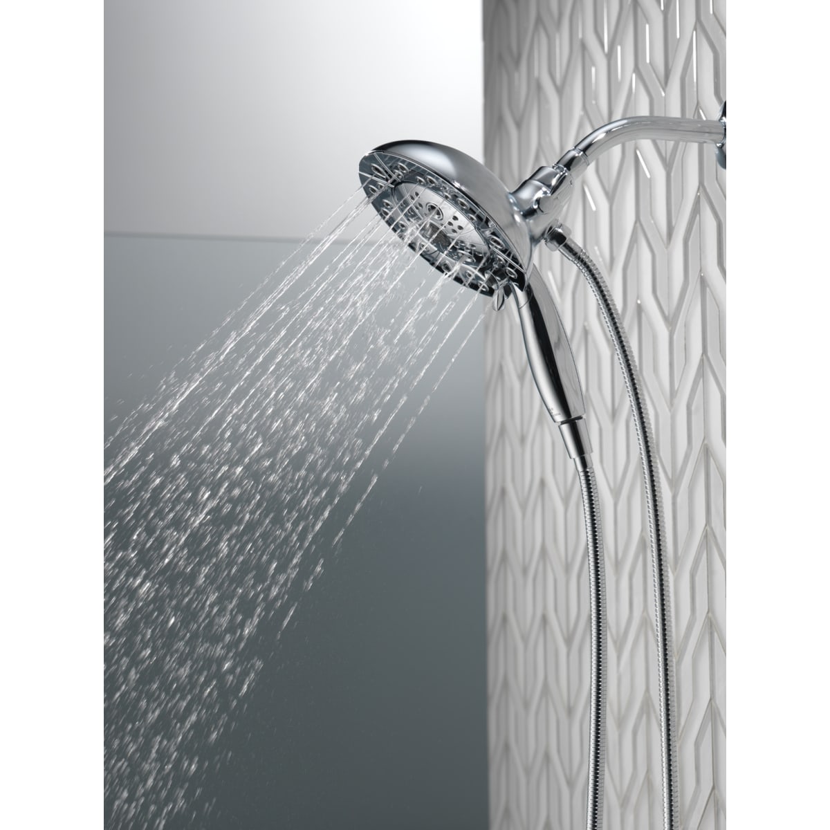 DELTA FAUCET Delta 58480-PR-PK Universal Showering Components: H2Okinetic® In2ition® 5-Setting Two-in-One Shower