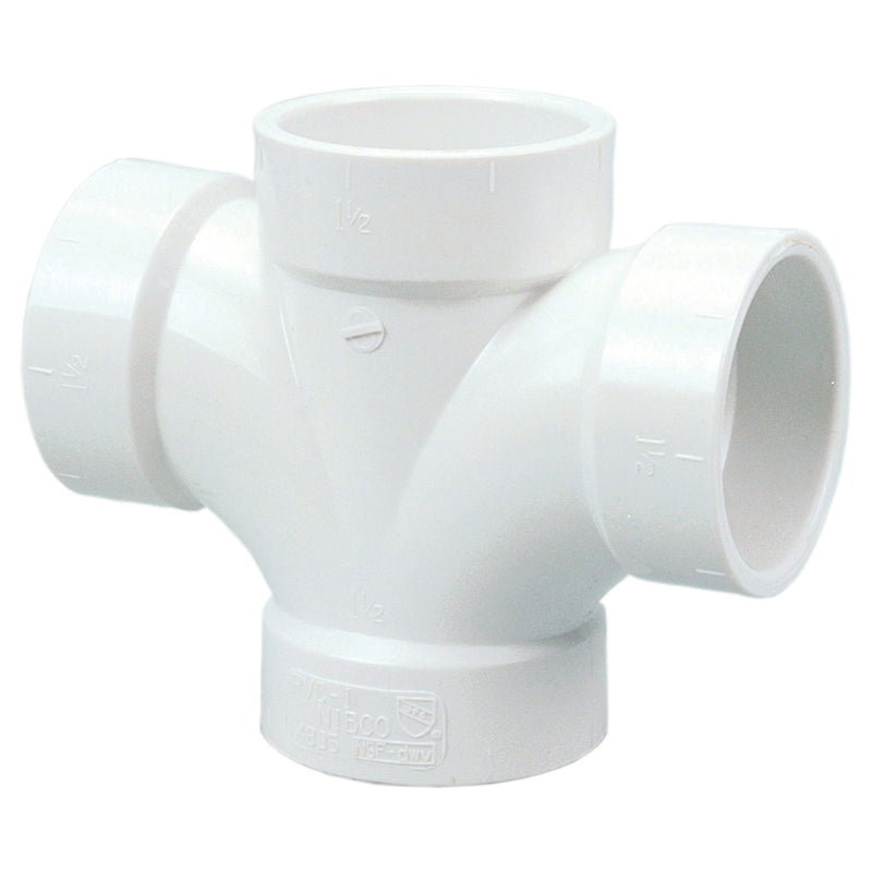 NIBCO FITTINGS 4835R Double Sanitary Tee Hub PVC