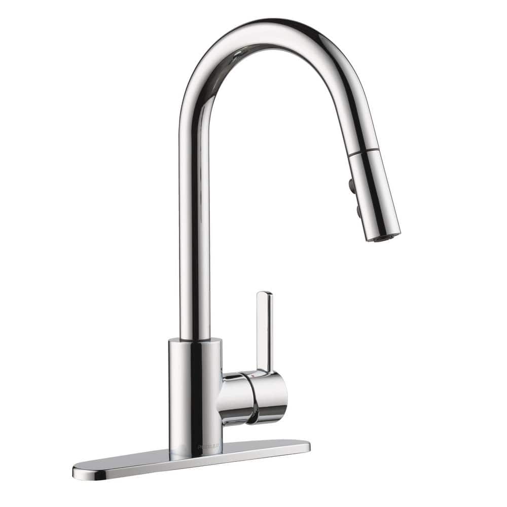 DELTA FAUCET Delta P7946LF Precept Single-Handle Pull Down Sprayer Kitchen Faucet with Deckplate Included