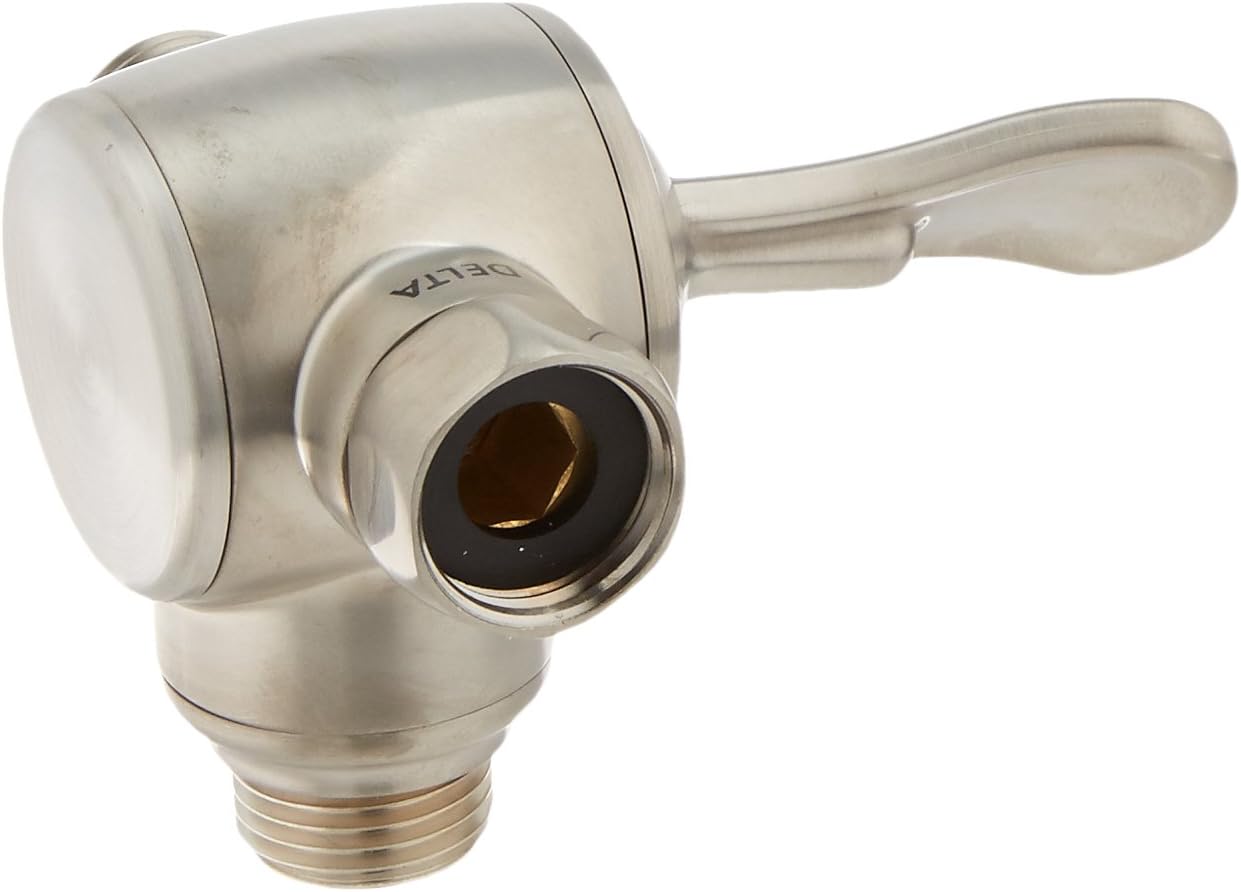 DELTA FAUCET Delta Faucet U4929-SS-PK 3-Way Shower Arm Diverter for Handshower, Stainless, 3.00 x 3.00 x 3.00 inches