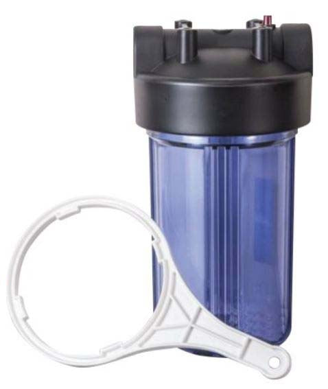 FRANKLIN ELECTRIC Sterling HJ10-K-CLEAR Clear Filter Housing with O-Ring, Bracket, and Wrench, 2 in Inlet/Outlet