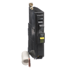 SCHNEIDER ELECTRIC Square D QOB115GFI Miniature Circuit Breaker w/GFI 15A 120V 1Ph , Bolt-On