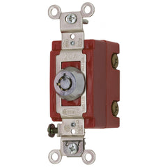 HUBBELL Hubbell HBL1221RKL HUB 20A 120-277V SP Barrel Key Lock