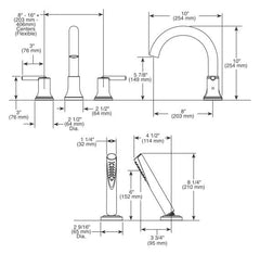 DELTA FAUCET Delta Faucet T4759-SSFL Single Handle Floor Mount Tub Filler Trim with Hand Shower
