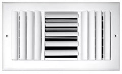 TRUAIRE TRUaire 304O08X08 8 Inch x 8 Inch 4-Way White Adjustable Wall Ceiling Register with Opposed Blade Damper