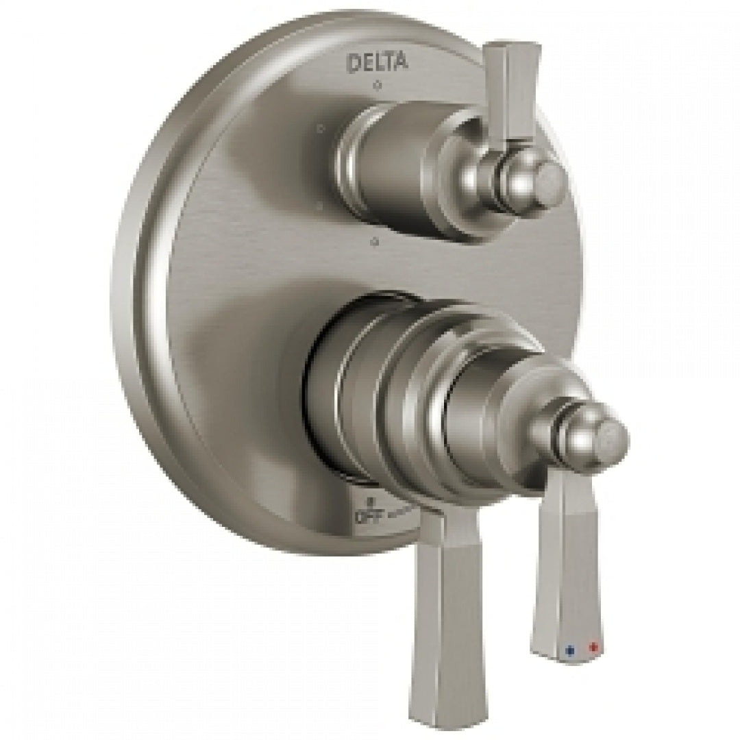 DELTA FAUCET Delta T27956-CZ Dorval Traditional 2-Handle Monitor 17 Series Valve Trim with 6