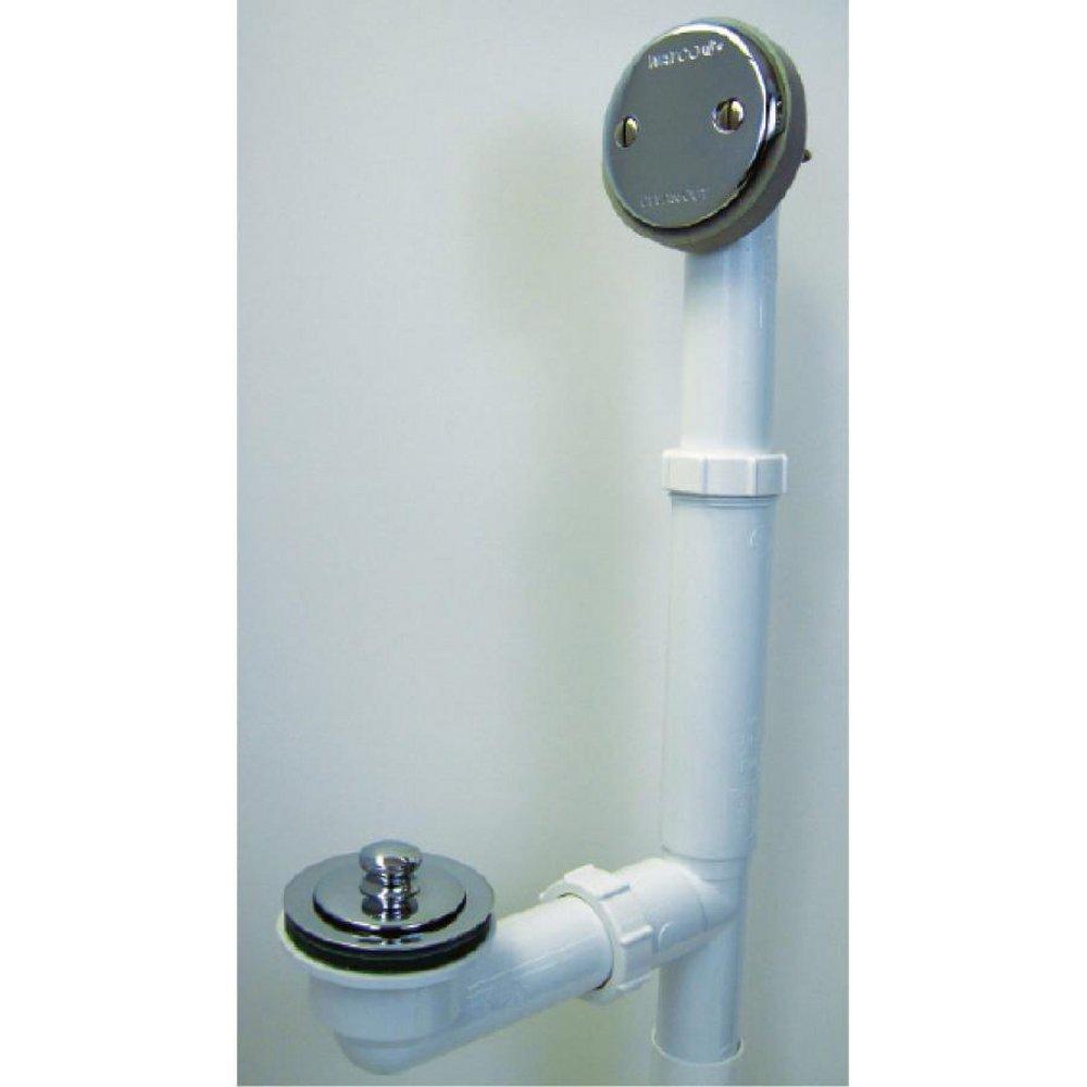 WATCO Watco 500-PP-PVC-CP 500 Series 16 in. Plastic Lift and Turn Drain in Chrome Plated