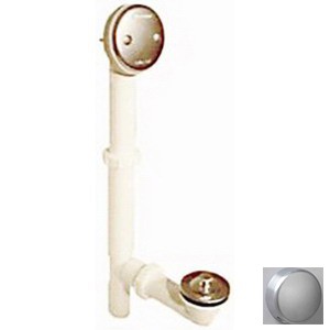 WATCO Watco 500-PP-PVC-CP 500 Series 16 in. Plastic Lift and Turn Drain in Chrome Plated