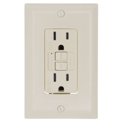 LEGRAND Pass & Seymour 1597-TRWRI Weather-Resistant Self-Test GFCI 15A 125V Ivory