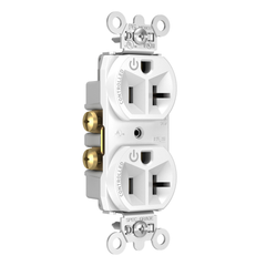 LEGRAND Legrand 5362CDW 20A 125V Dual Control Duplex Outlet White