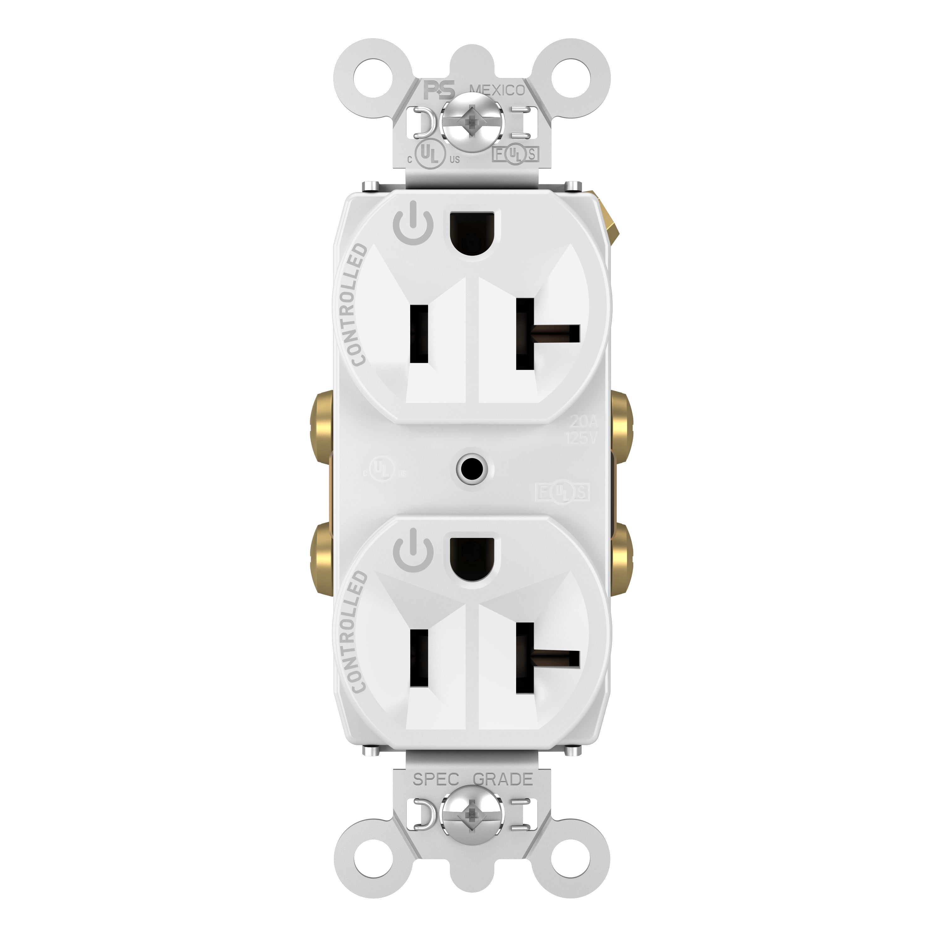LEGRAND Legrand 5362CDW 20A 125V Dual Control Duplex Outlet White