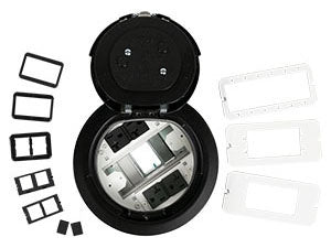 LEGRAND Wiremold 6ATC2PBK Poke Through Device Assembly Power 6 Inch Dual Receptacle