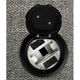 LEGRAND Wiremold 6ATC2PBK Poke Through Device Assembly Power 6 Inch Dual Receptacle