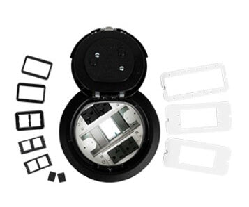 LEGRAND Wiremold 6ATC2PBK Poke Through Device Assembly Power 6 Inch Dual Receptacle