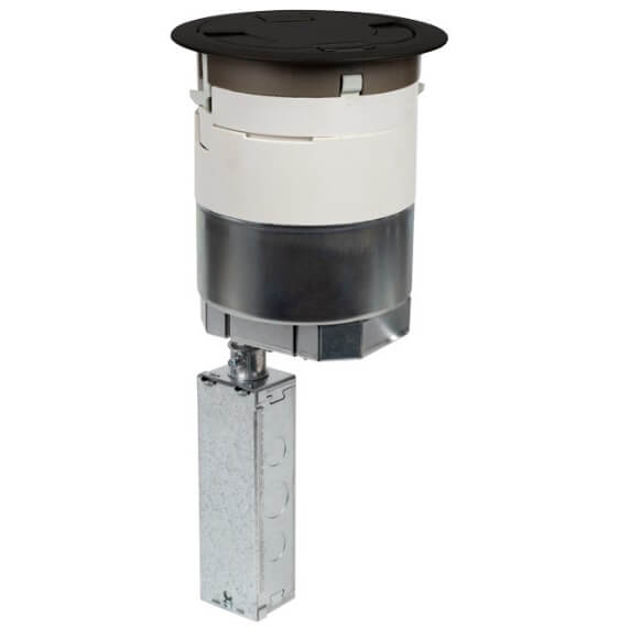 LEGRAND Wiremold 6ATC2PBK Poke Through Device Assembly Power 6 Inch Dual Receptacle