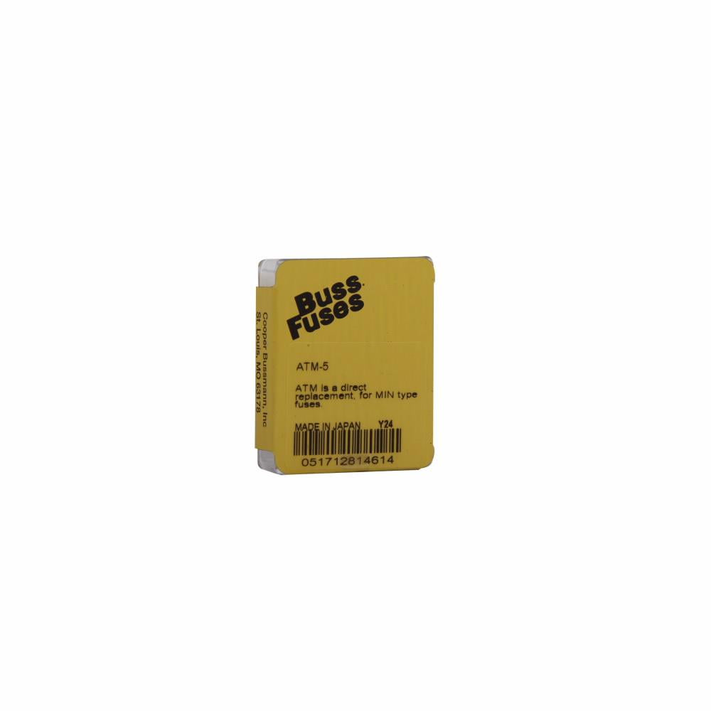 EATON Bussmann ATM-5 ATM-5 5 Amp 32 VDC Automotive Blade Fuse