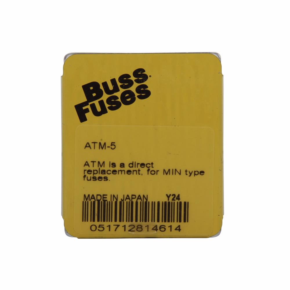 EATON Bussmann ATM-5 ATM-5 5 Amp 32 VDC Automotive Blade Fuse