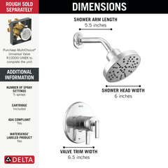 DELTA FAUCET Delta T17242 Monitor 17 Series Shower Trim 1.75 gpm