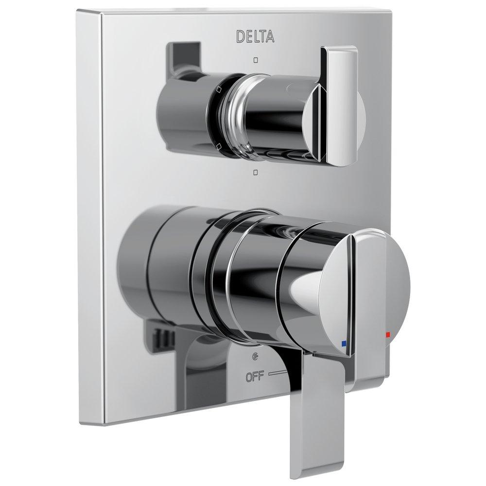 DELTA FAUCET Delta Faucet T27967 Ara Three Handle Pressure Balancing Valve Trim in Chrome